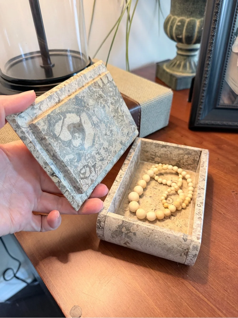 Fossil Stone Keepsake Box